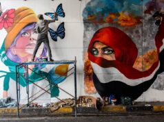 In Iraq, Where Beauty Was Long Suppressed, Art Flowers Amid Protests Iraq Mural Festival ph Ivor Prickett