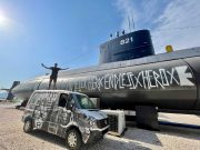 Street Artist Endless Tags Submarine in Montenegro Endless Paints Submarine